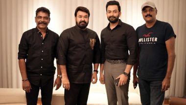 L2 - Empuraan: Prithviraj Sukumaran Poses With Mohanlal and ‘Team’ Ahead of a Major Announcement Today (View Pic)